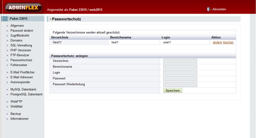 Passwortschutz